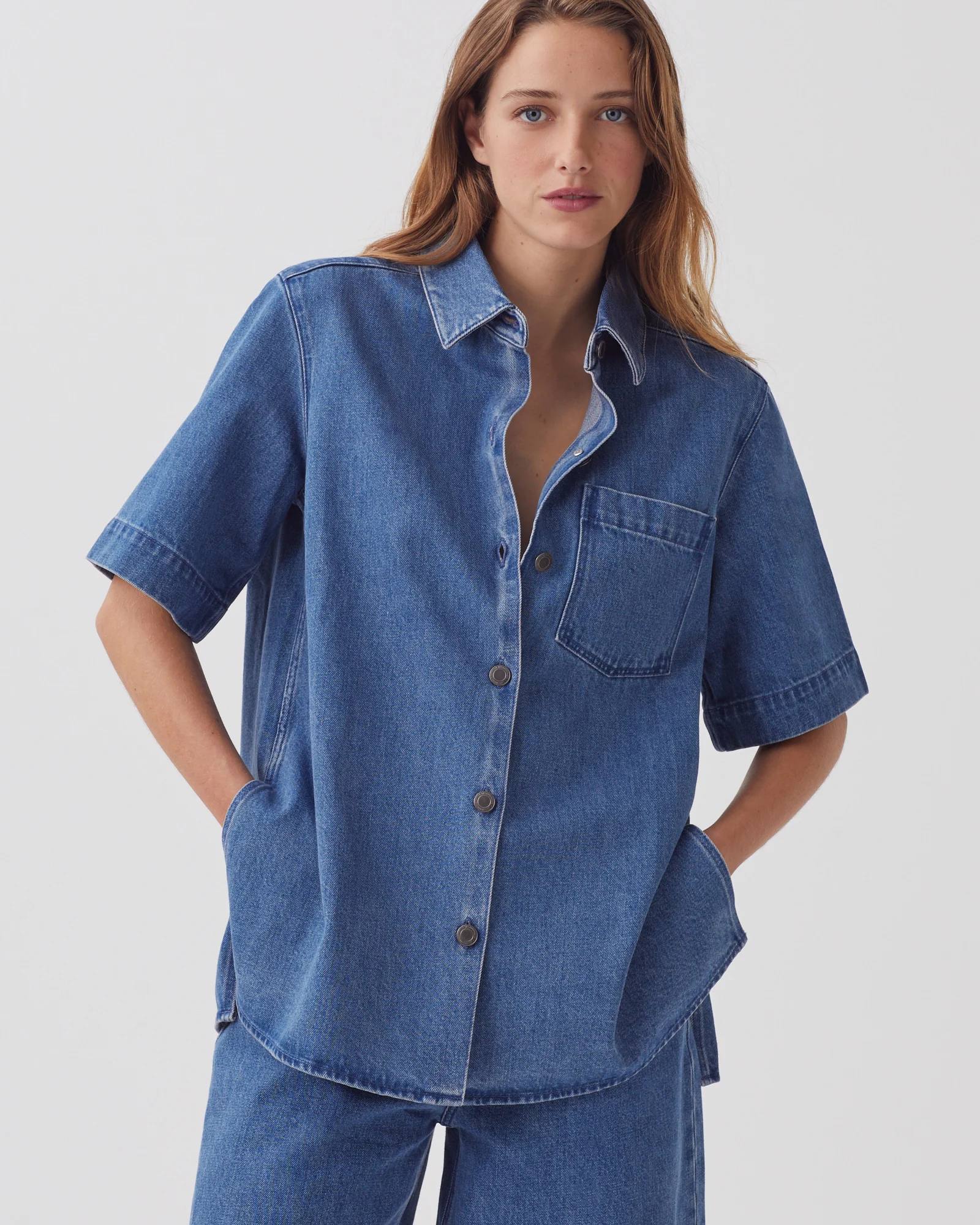 Chemise en denim de coton