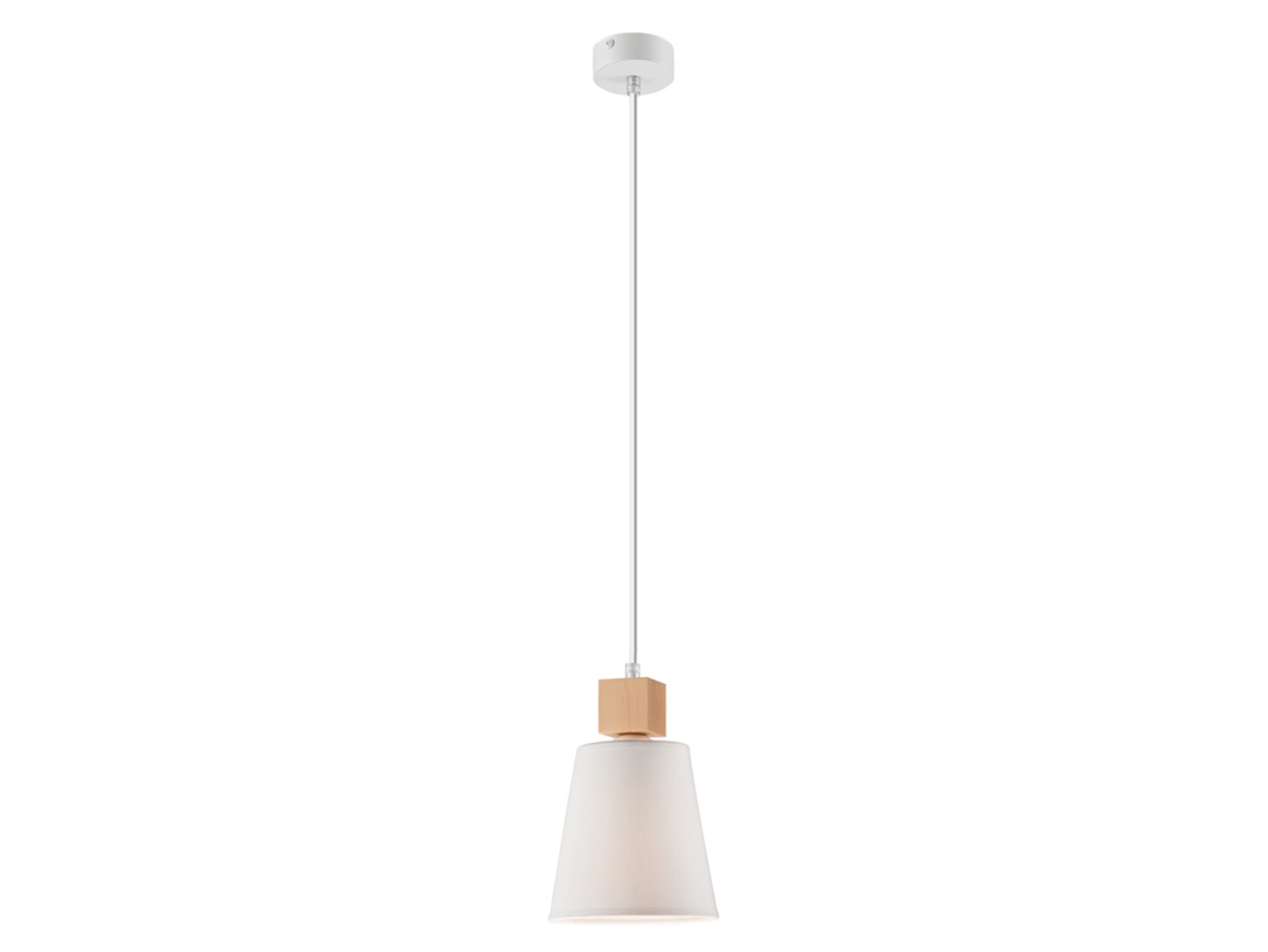 Lampa wisząca Enrico stalowa biała
