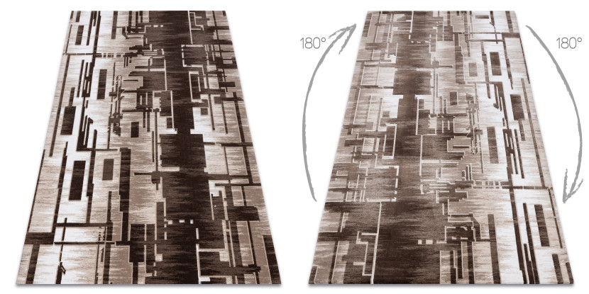 Dywan AKRYL USKUP Geometryczny 9481 beż 80x300 cm