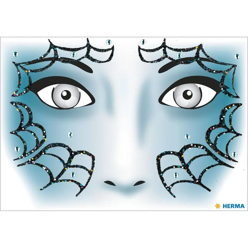 Sticker Face Art Spider