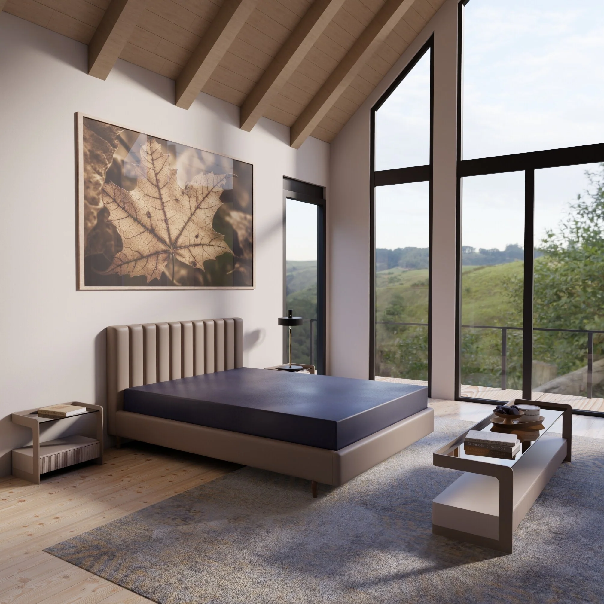 10-Inch Medium Firm Water Resistance Nylon Vinyl Foam Mattress, Noiseless, Soft Cloud Feeling, Body Heat Reflection, Blue