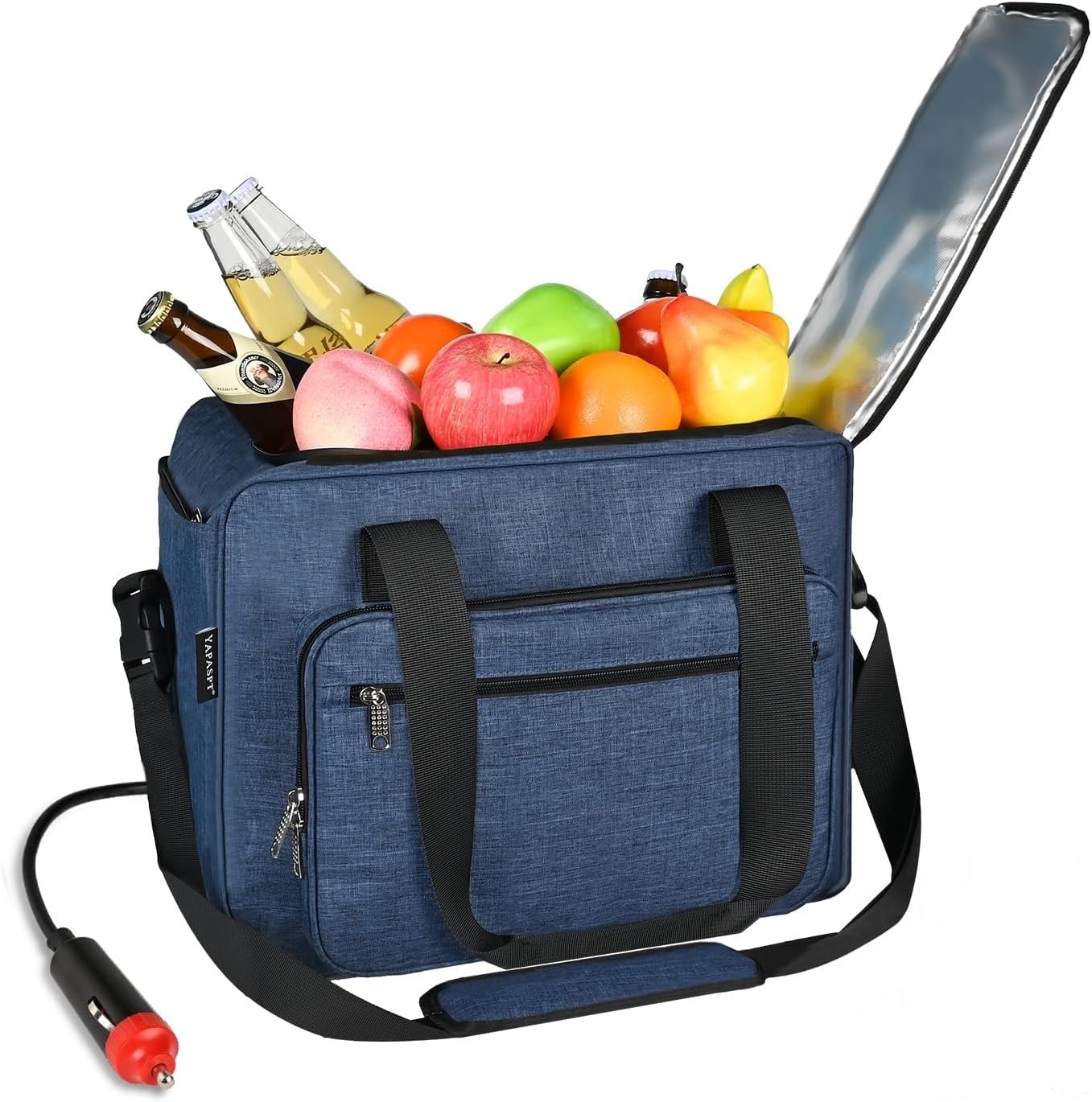 Electric Car Cooler for Vehicles, 26 QT Cooler, Folding and Portable Cool Bag for Cooling Pre-Cooled Food & Drinks, (Not Refrigerator, AC Adapter Not Include