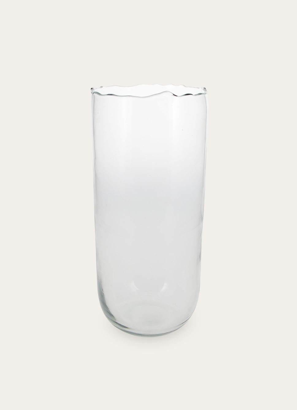 VASE EN VERRE TRANSPARENT FORME ALLONGÉ TRANSPARENT