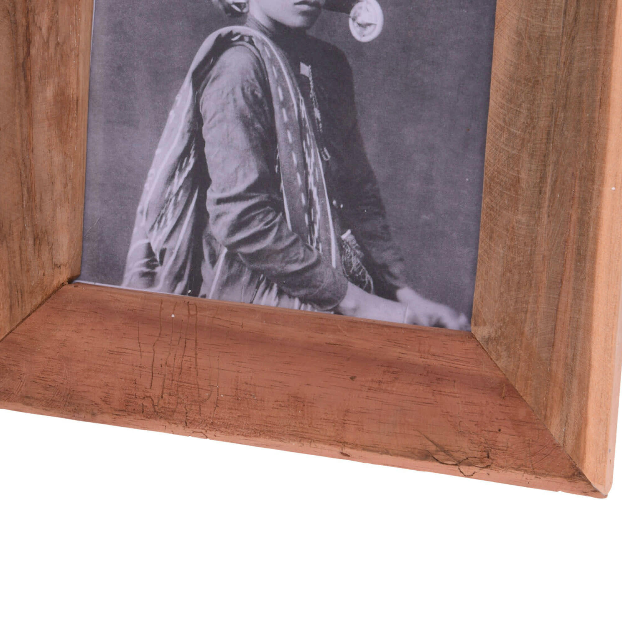 - Cadre photo en bois recyclé - 37x32.5x2.5cm