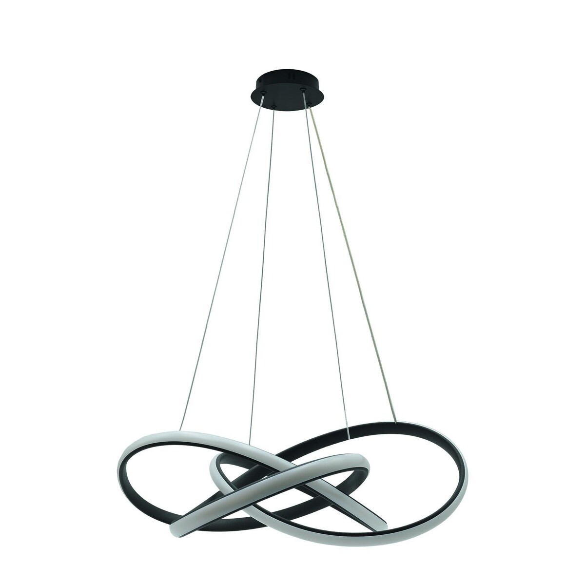 Lampa wisząca JASPER czarno-biała LED 1x51W Neutralna biel 4400lm IdeaLED