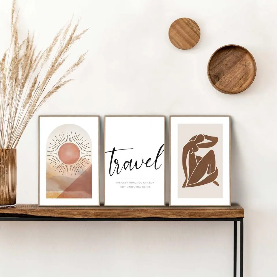 Set poster met lijst - Zon