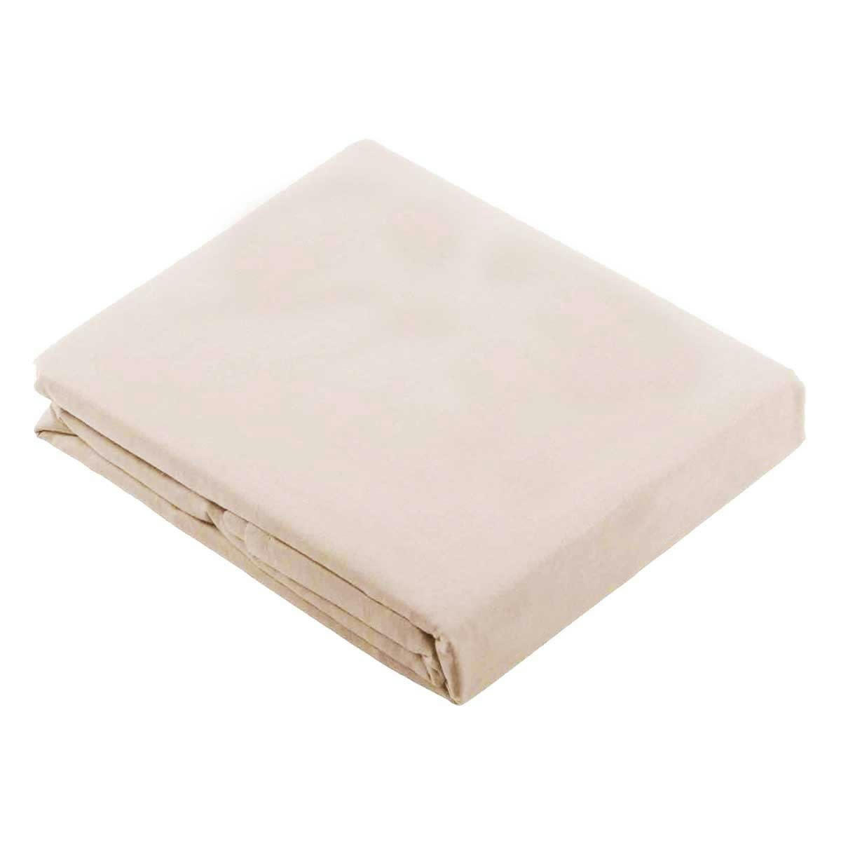 - Drap plat uni en 100 % coton coton rose clair  x