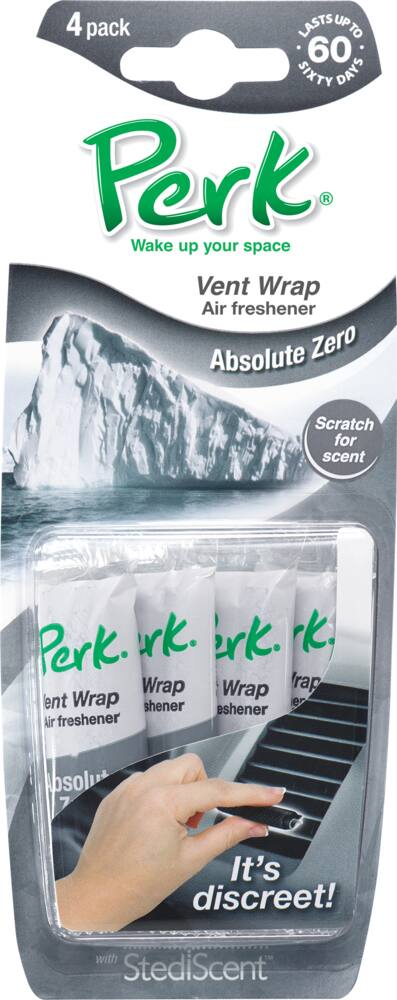 Little Trees Vent Wrap Air Freshener, Black Ice, 4-pk