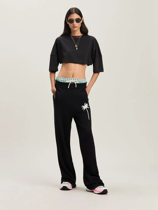 Palm Inlay Track knit pants