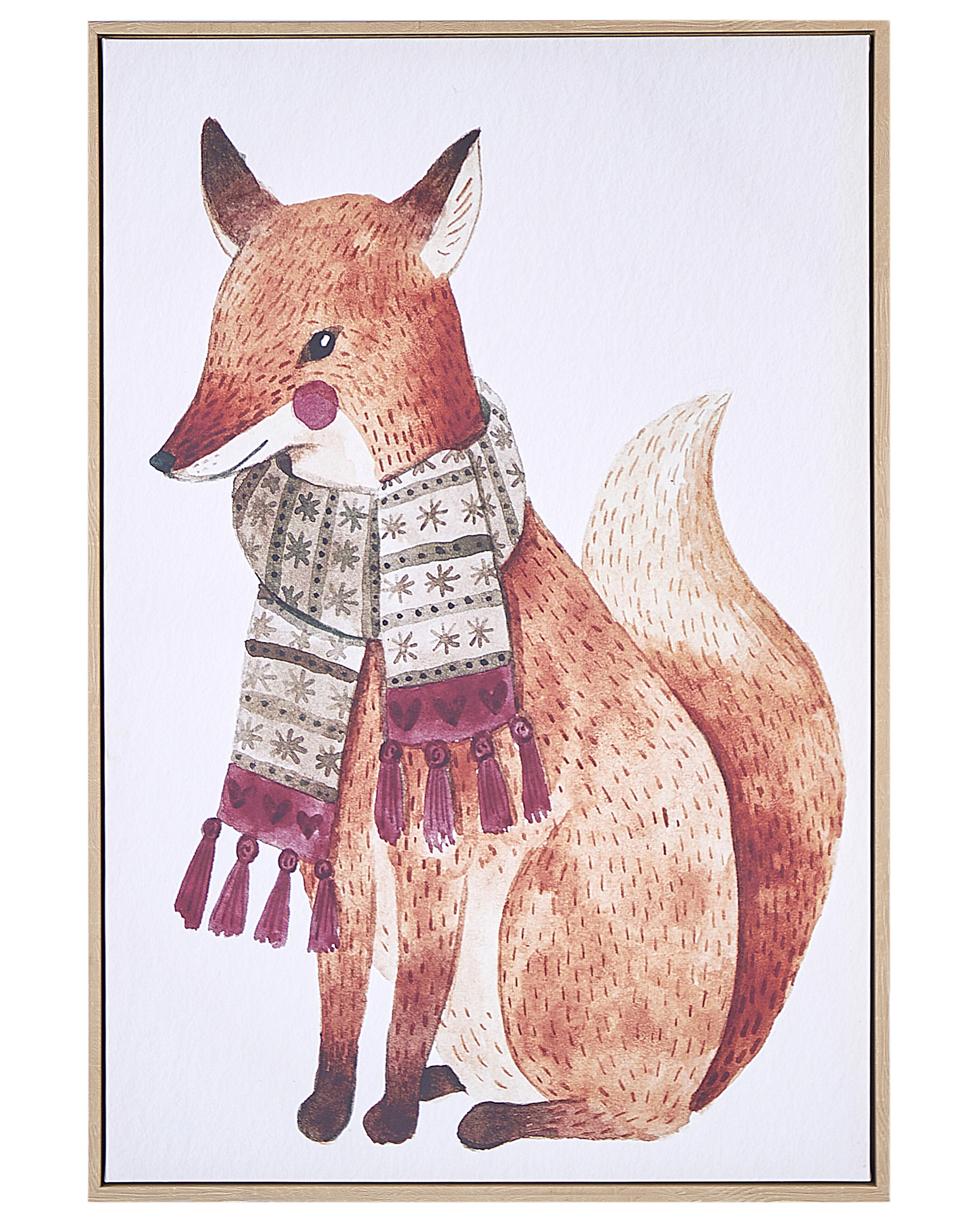 Canvas MUCCIA Animal Motif 63 x 99 cm Brown