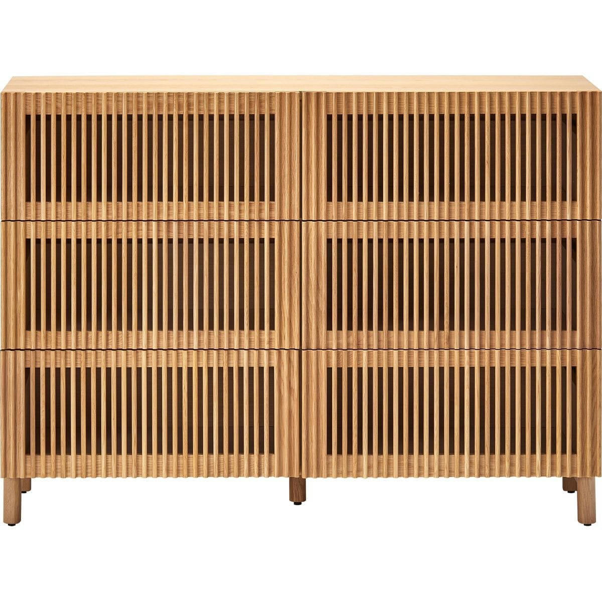 UMEA - Commode 6 tiroirs en bois 120 cm