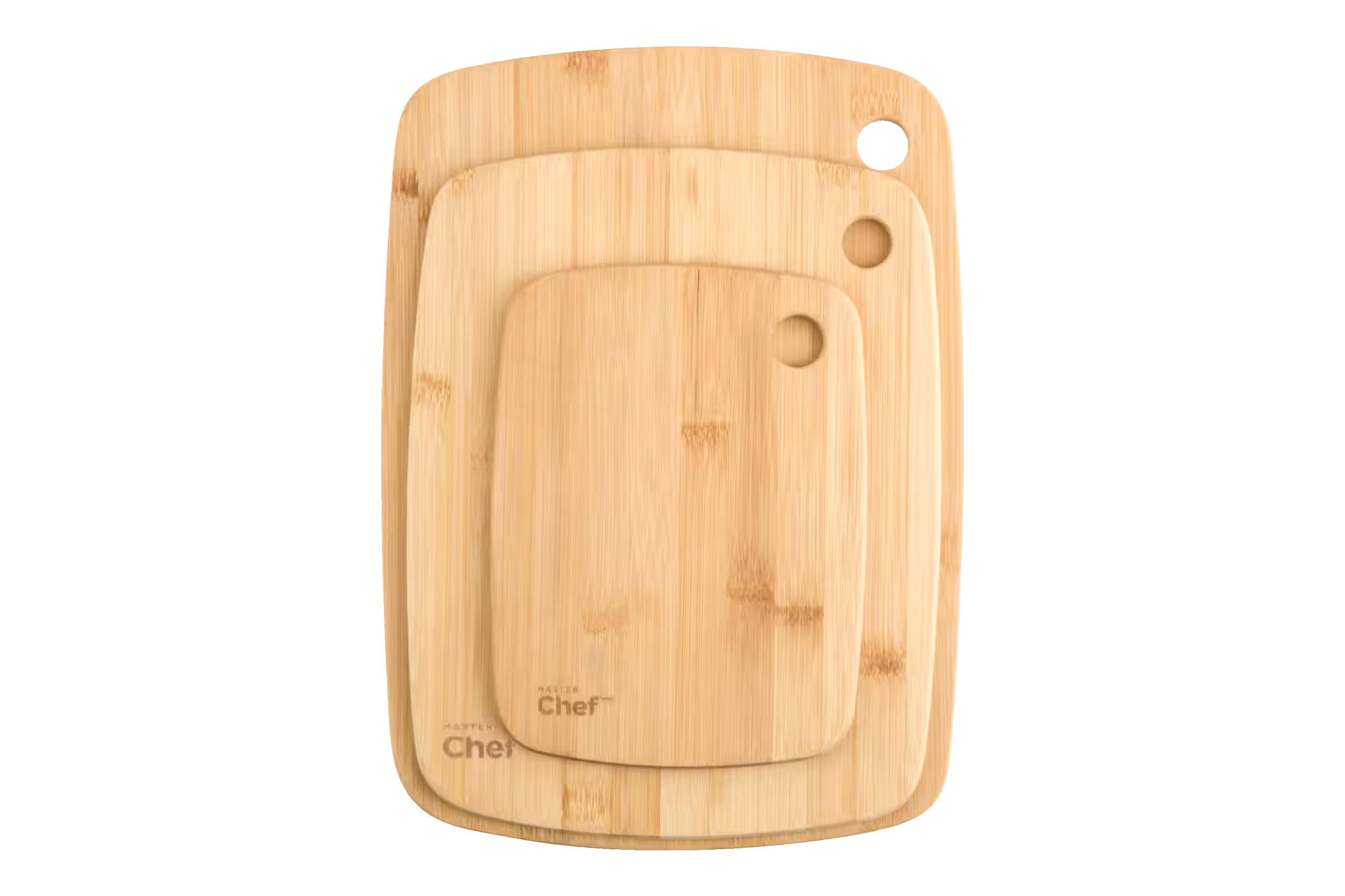 Master Chef Bamboo Cutting Board, Dishwasher Safe, Assorted Sizes, 3-pk