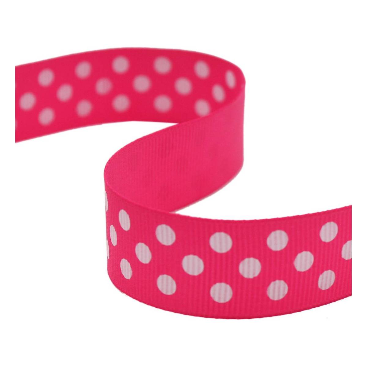 Hot Pink Spots Grosgrain Ribbon 19mm x 4m