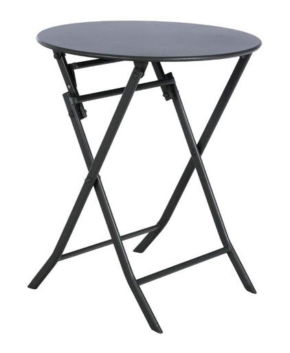 Mesa encartável GREENSBORO redonda cinza