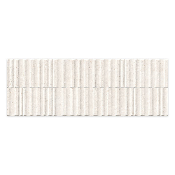 Carrelage effet Béton 3D Beige Estria 100x33,3x0,98 cm Arvelis - Mur intérieur (vendu par carton de 1,67 m²) - RO'MA CARRELAGE
