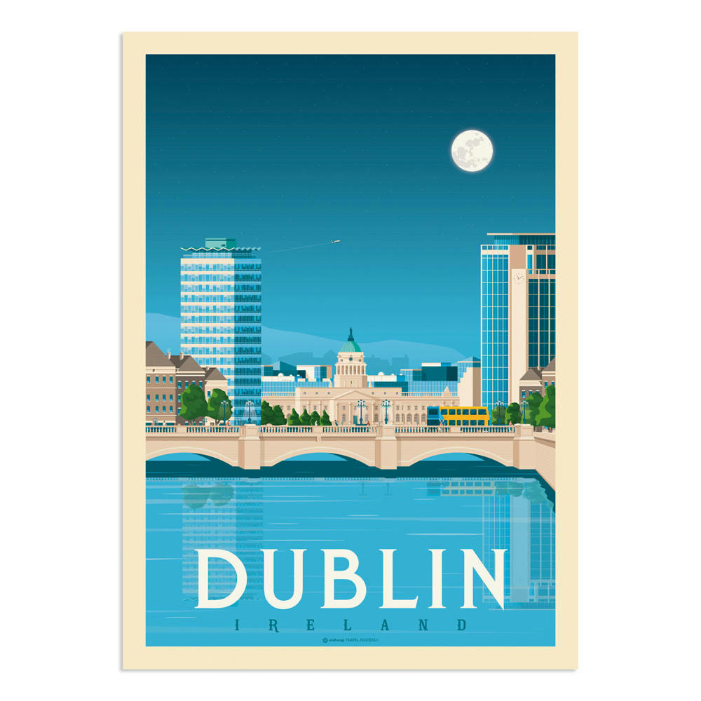 - Affiche Dublin  30x40 cm