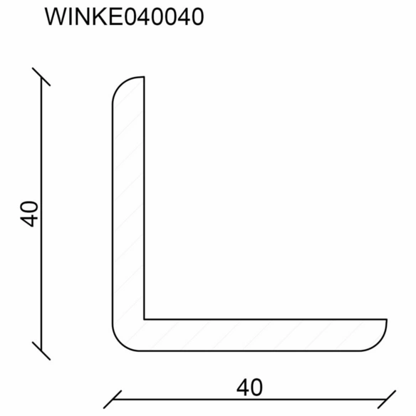 Winkelleiste, Fichte- & Kieferholz natur, LxHxT: 100 x 4 x 4 cm