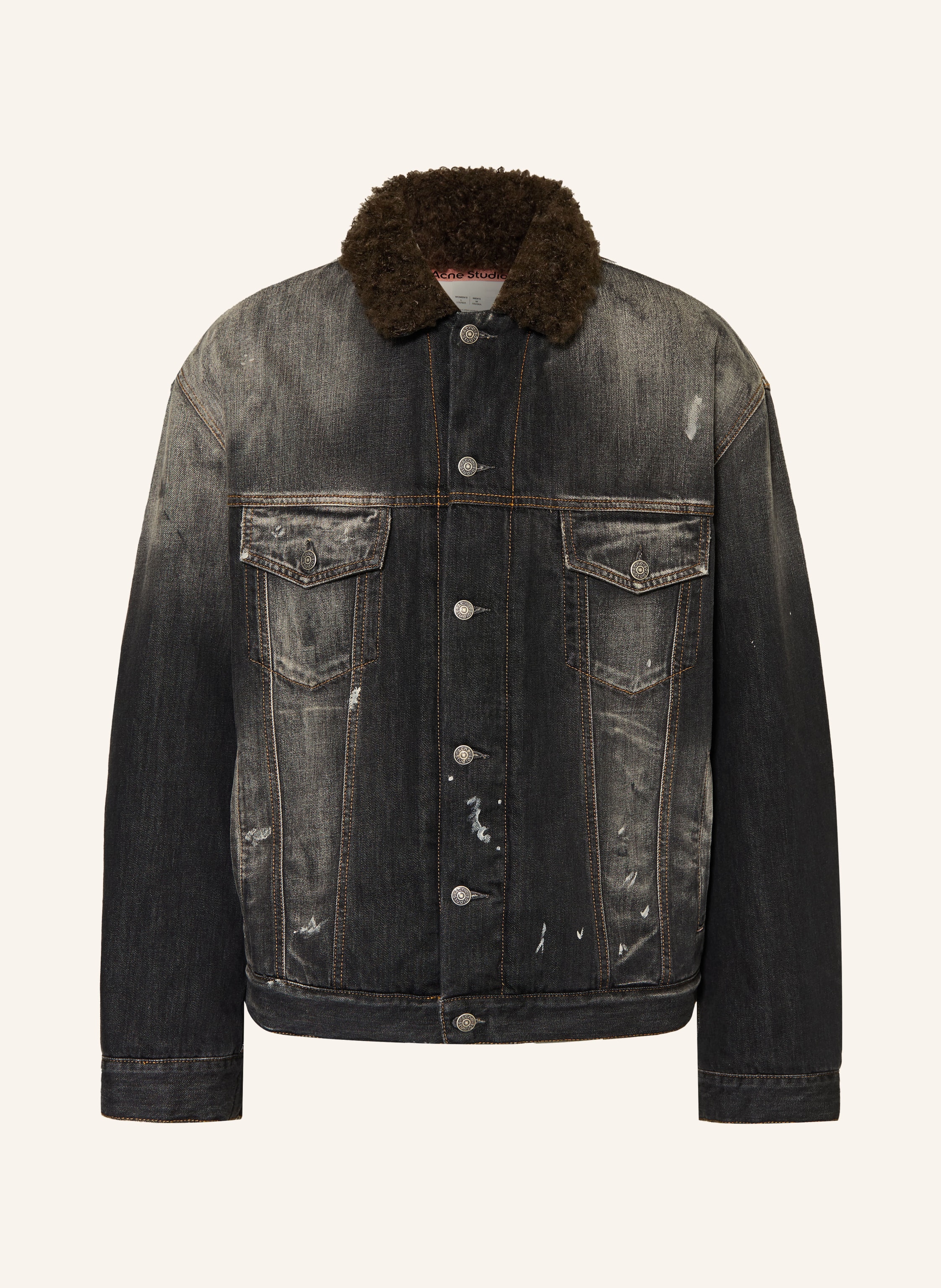Acne Studios Jeansjacke mit Kunstfell
