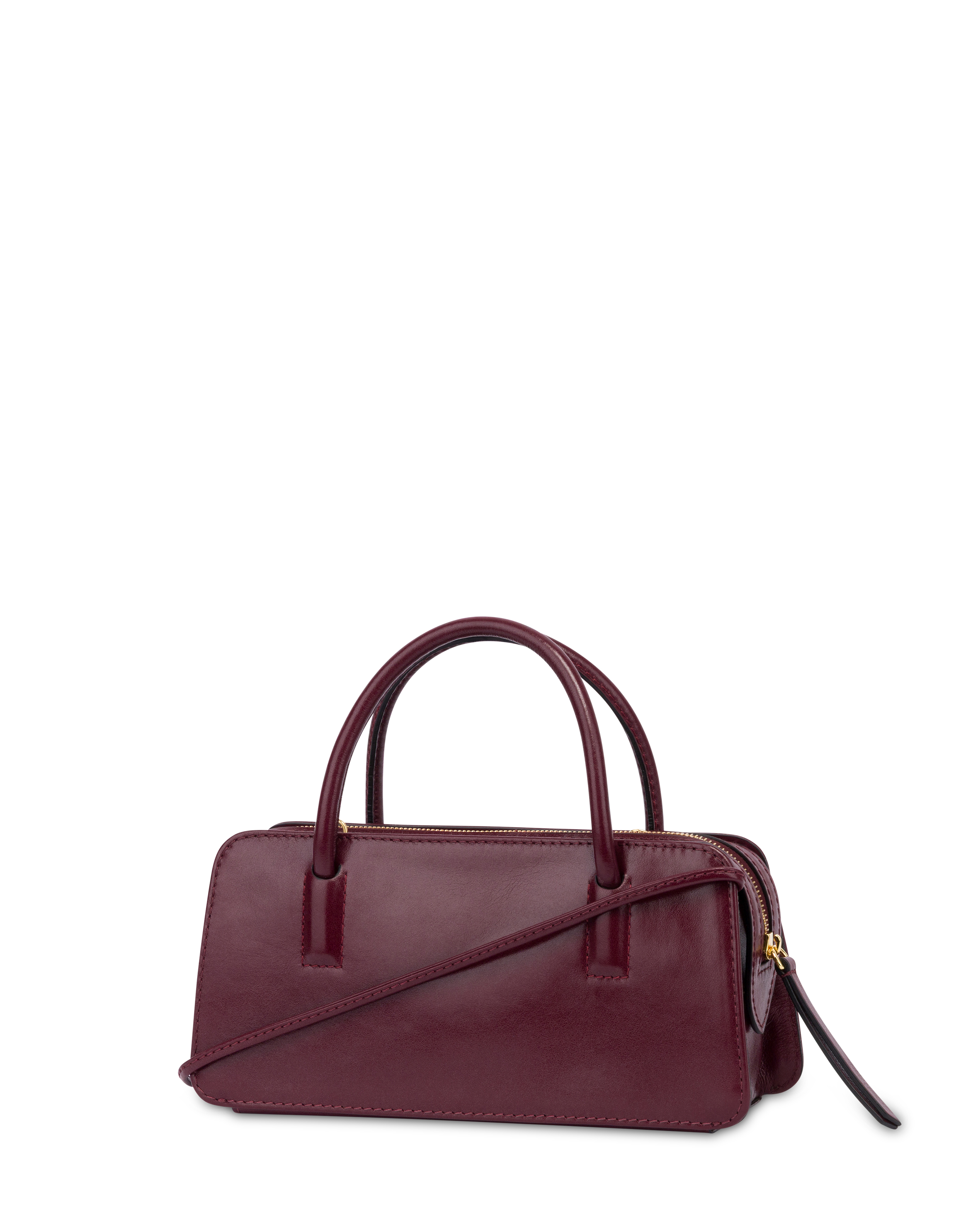 Borsa A Mano Lady Small In Vitello Lucido Vino