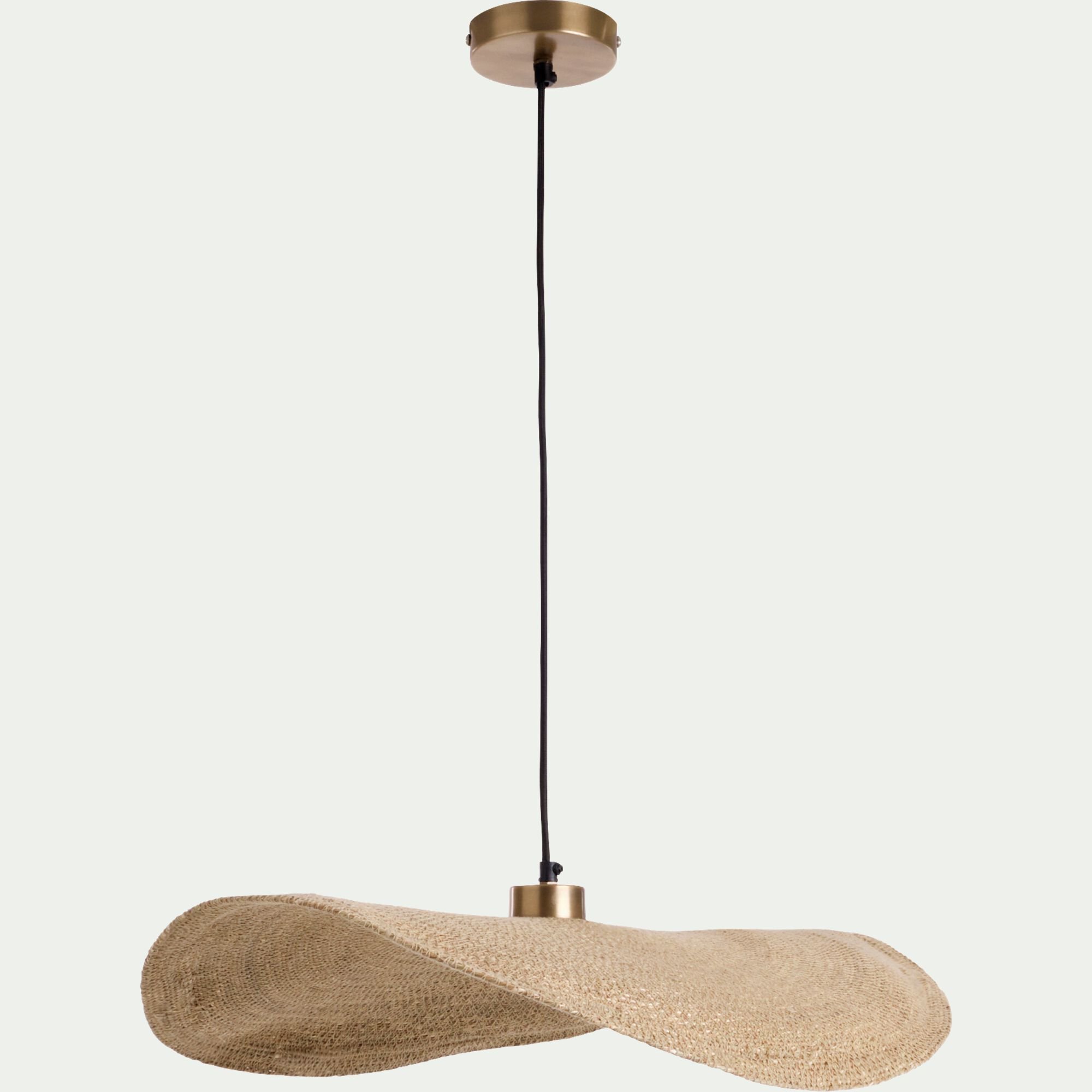 FIRA - Suspension électrifiée en jonc de mer D61cm - naturel