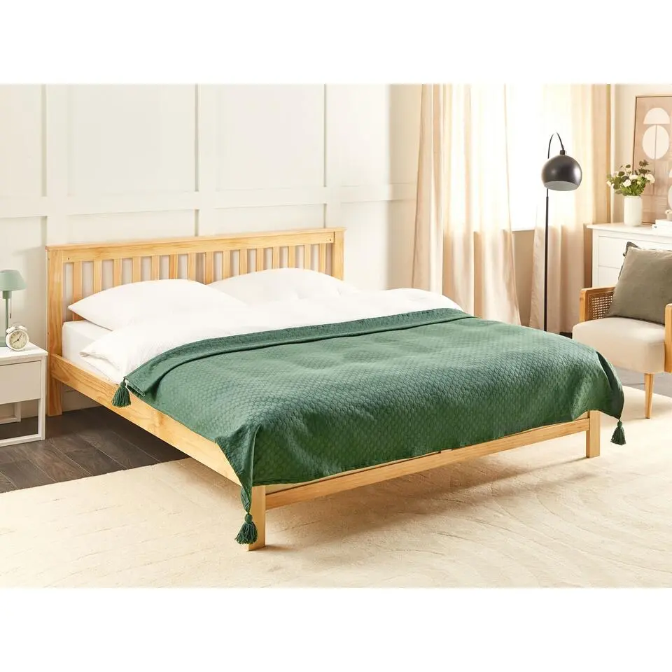 LINDULA - Sprei - Groen - 150 x 200 cm - Katoen