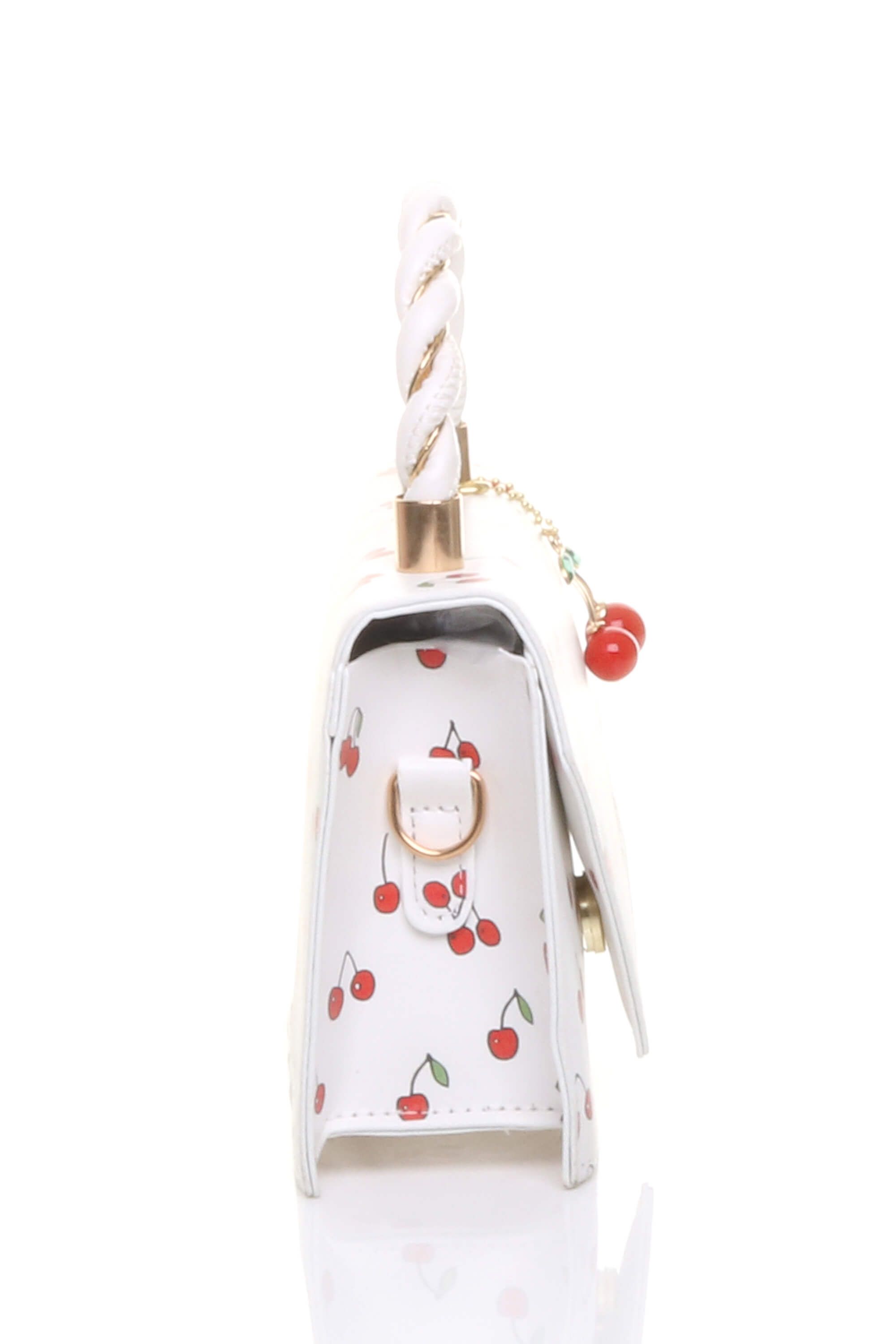 AJVANI Twist Handle Cherry Mini Tote Grab
