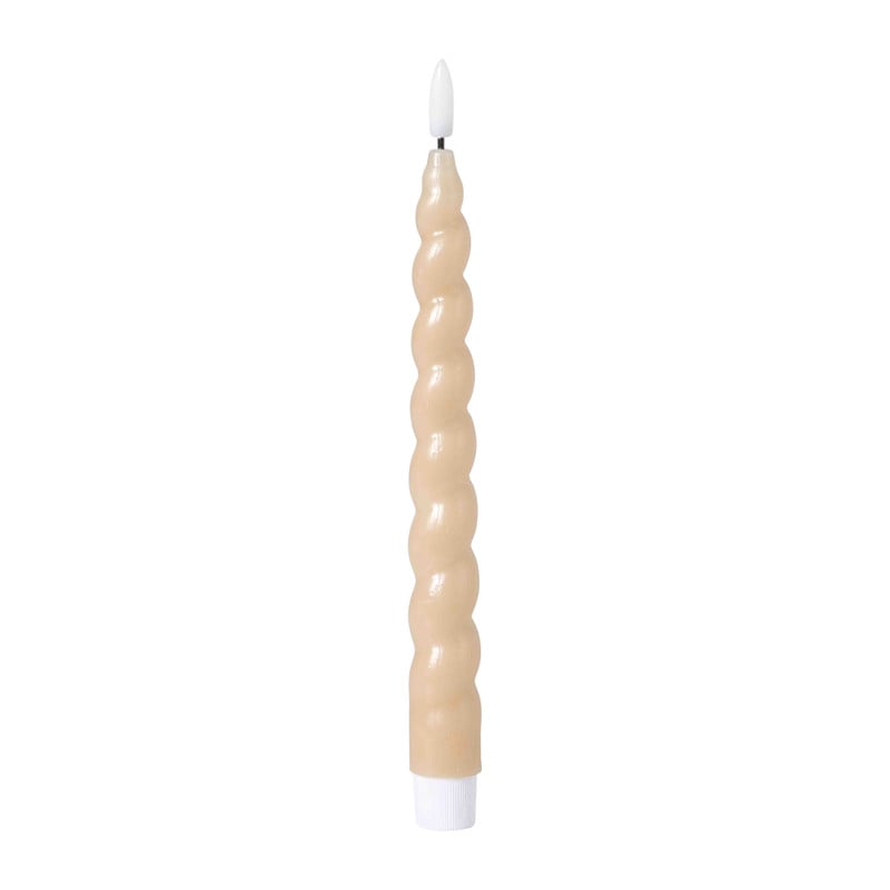 LED dinerkaars twist - beige - &Oslash;2.5x24.5 cm