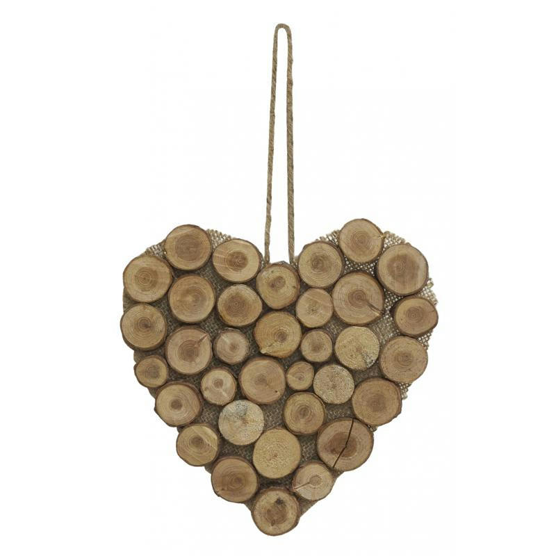 - Coeur  à suspendre en bois petit
