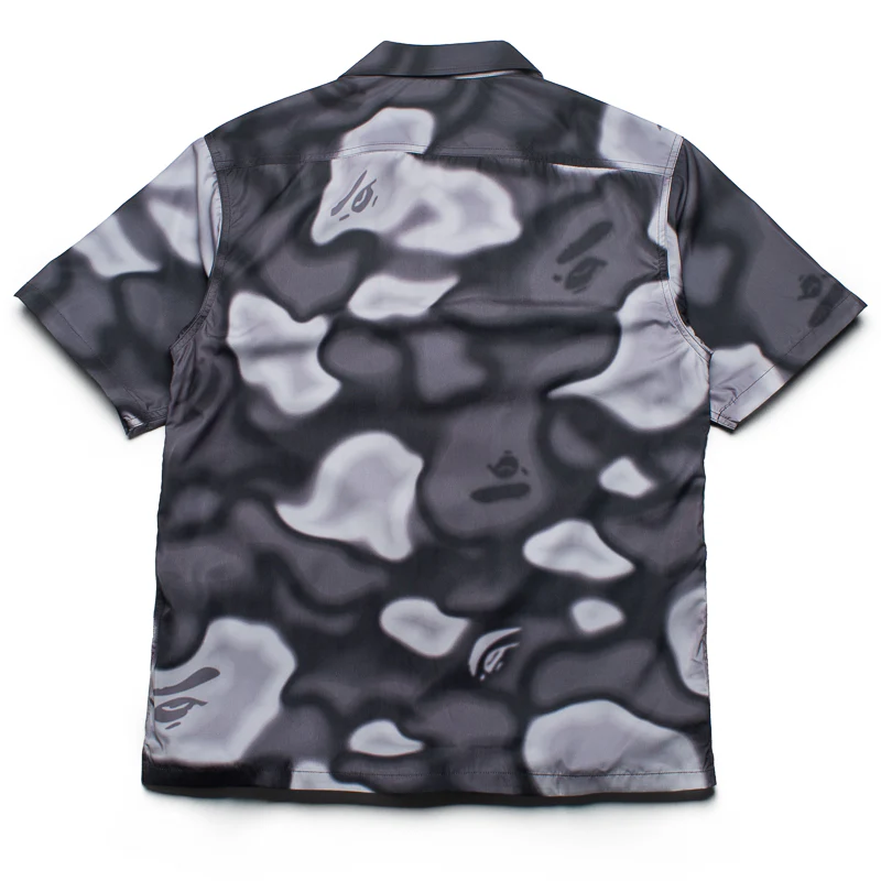 A Bathing Ape Liquid Camo One Point Collar Shirt - Black