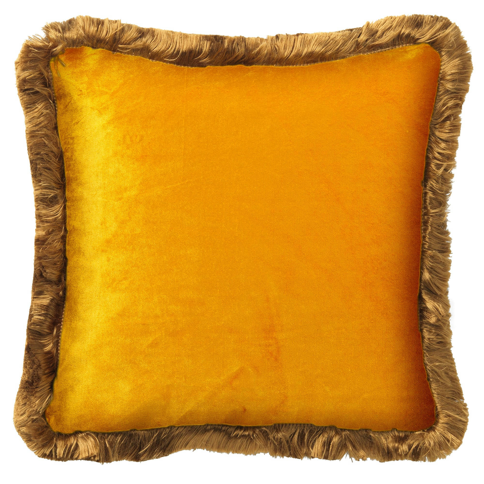 - Coussin jaune en velours 45x45 cm avec motif fleuri