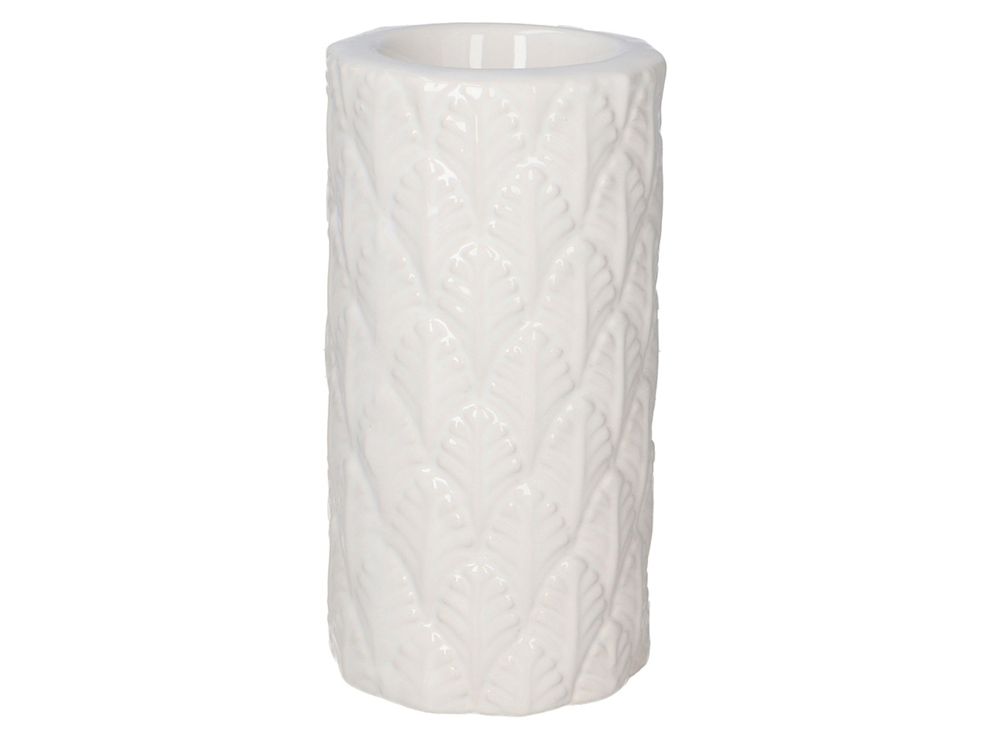 Świecznik Chic ceramiczny 14 cm biały
