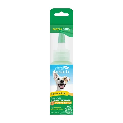 TropiClean Fresh Breath Peanut Butter Dental Care Gel for Dogs
