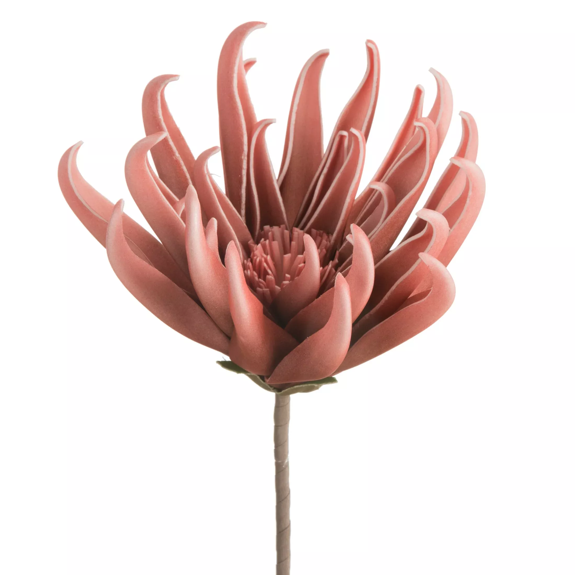 Kwiat sztuczny chryzantema ciemnoróżowa z plastycznej pianki foamiran 62 cm