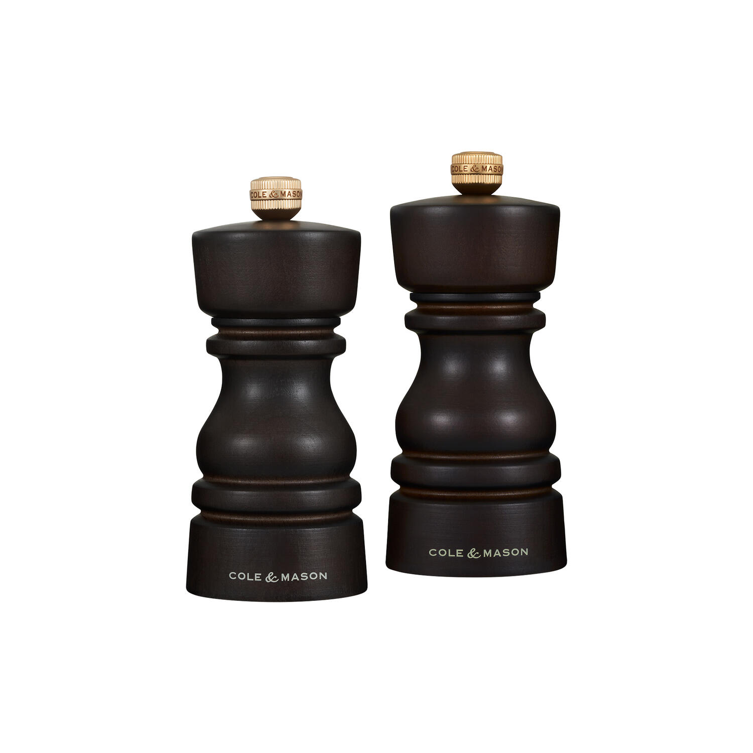 London Salt and pepper set, mørk brun
