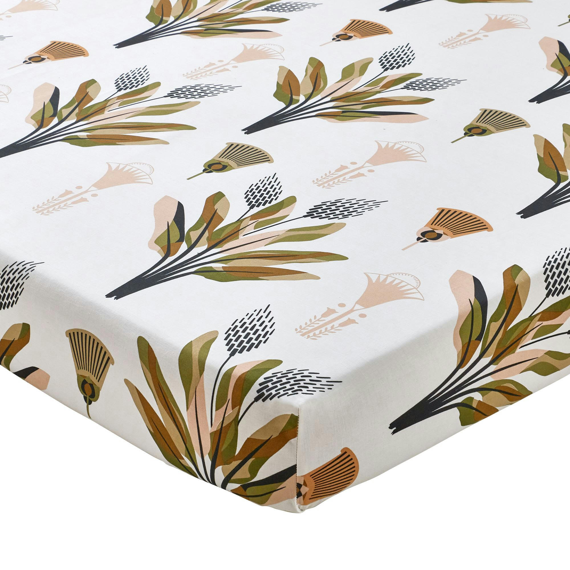 EGYPTIEN - Drap-housse 160x200x28 vert en coton