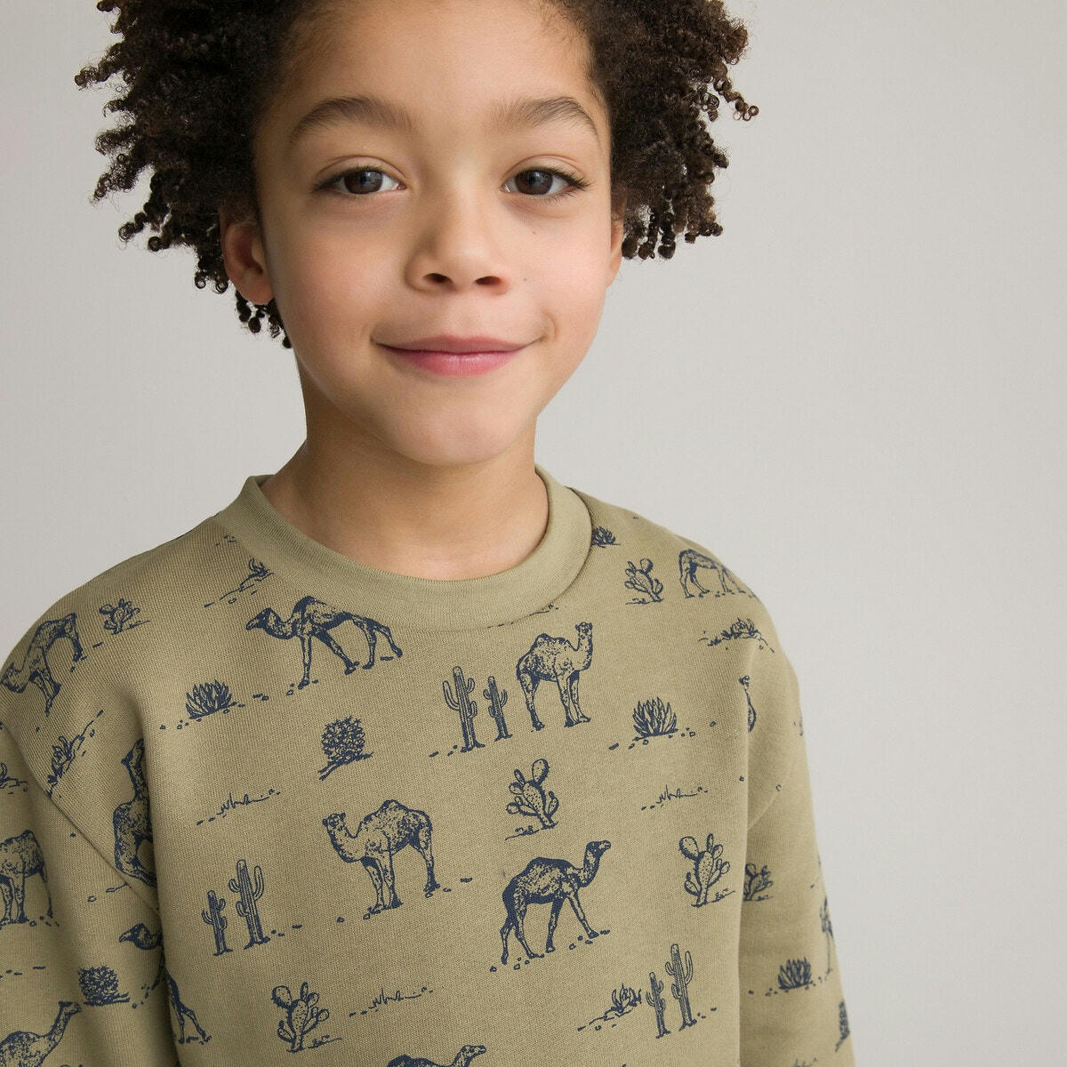 Sweat col rond imprimé dromadaires