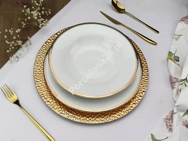 Serwis obiadowy na 6 osób (27 el.) Bogucice - Cleopatra Gold Plus 1175