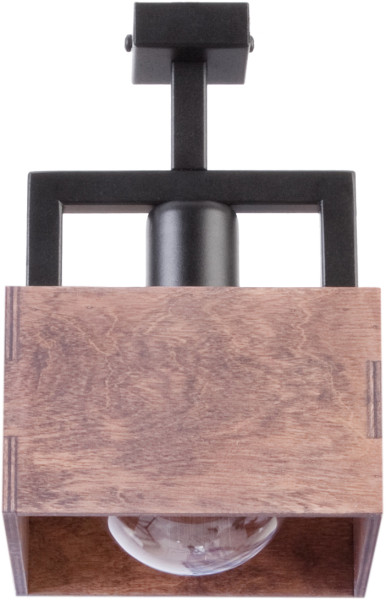 Lampa sufitowa Dakota ciemne drewno-czarna 1xE27x15W IP20 Sigma Lighting