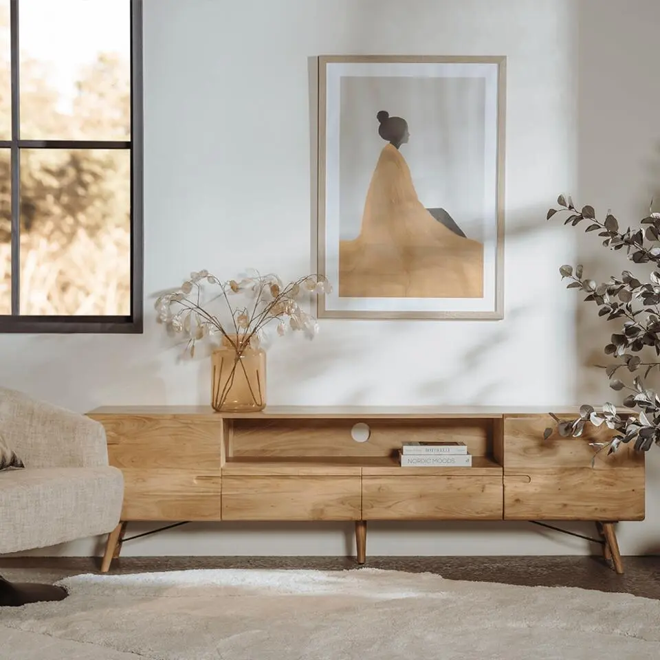 Tower Living - Aura tv-meubel - 210 cm - naturel