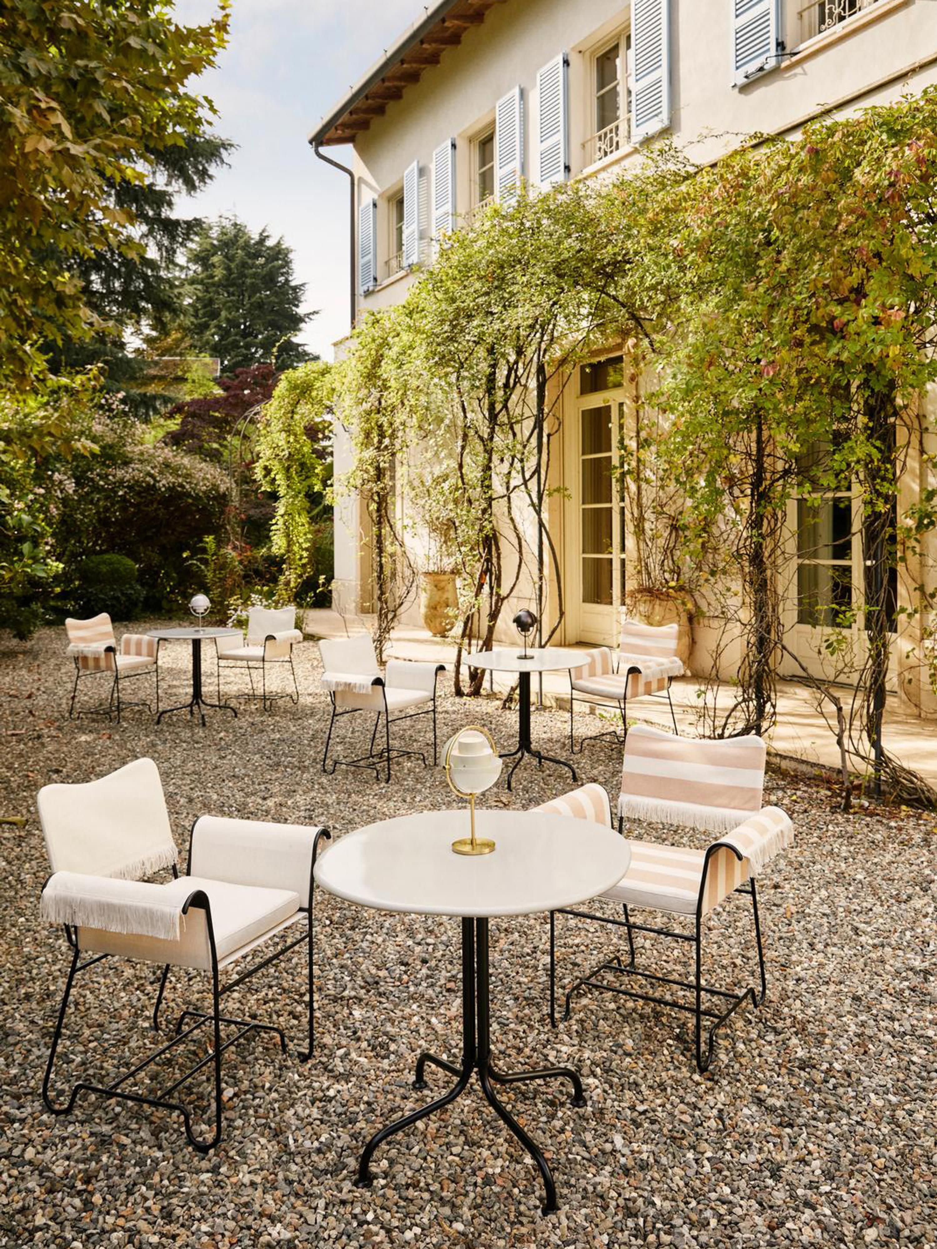 Runder Bistro-Tisch Carmel mit Keramikplatte, Ø 75 x H 63 cm