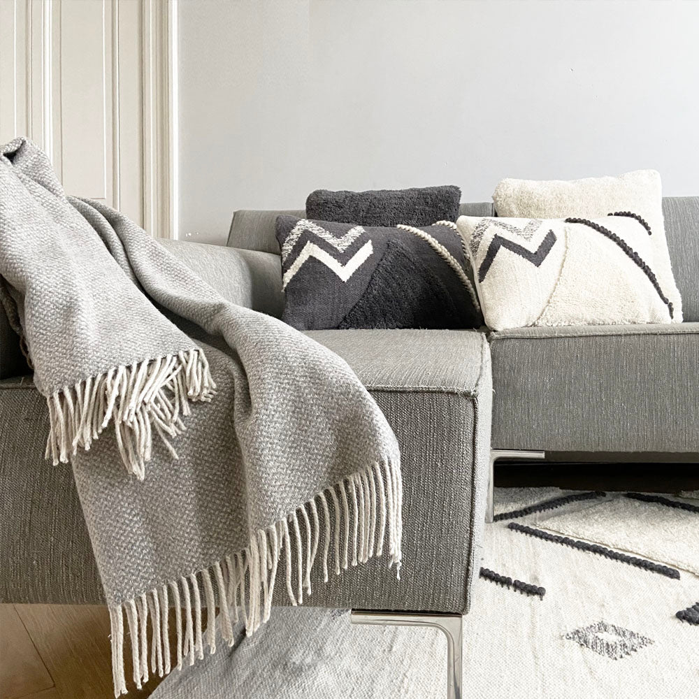 Malagoon Wollen Plaid - Natural Grey