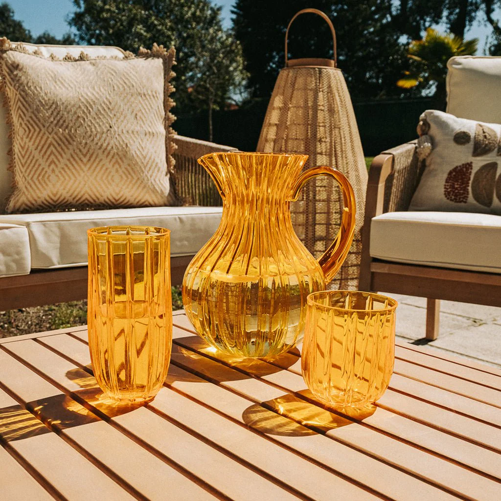 Copo de Acrílico Baixo Amarelo 390 ml  VITORIA