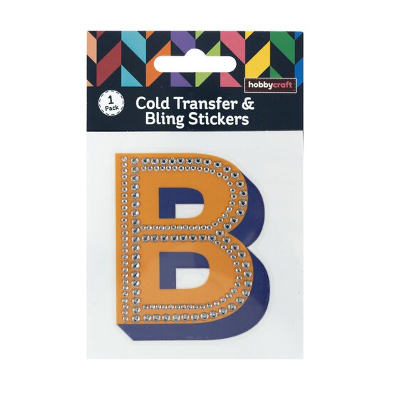 Cold Transfer and Bling Letter B Sticker Set