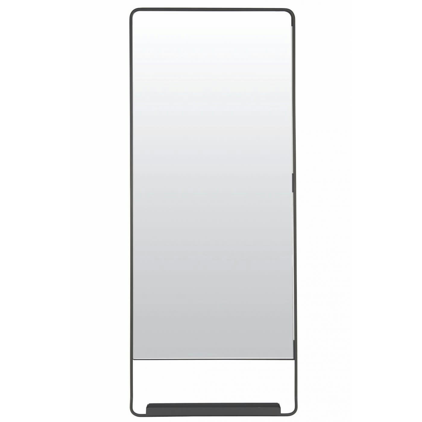 CHIC - Miroir horizontal avec tablette et bord noir 45x110