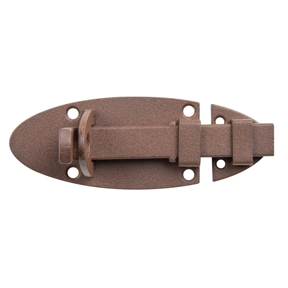Schlossriegel, aus Stahl, 44 mm Breite, braun