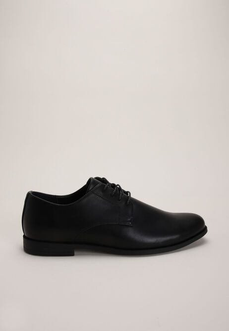 Mens Black Lace Up Derby Shoes