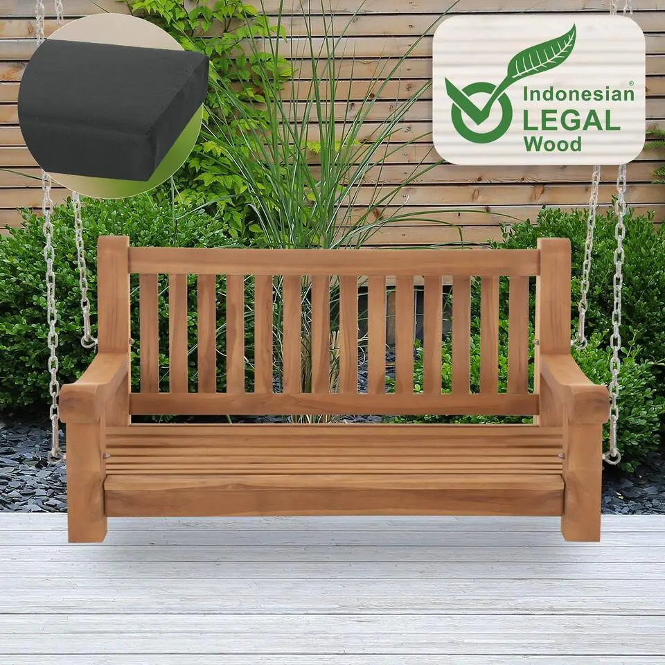 CLP Schommelbank Joyce 120 cm - donkergrijs