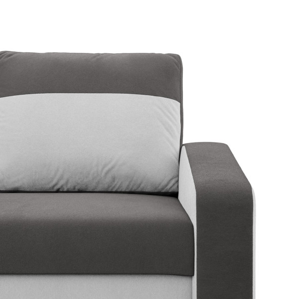 SOFA KANAPA z funkcją spania młodzieżowa szara biała