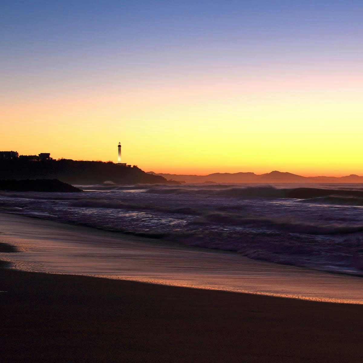 PLAGE - Tableau sur toile Anglet 90x90 cm