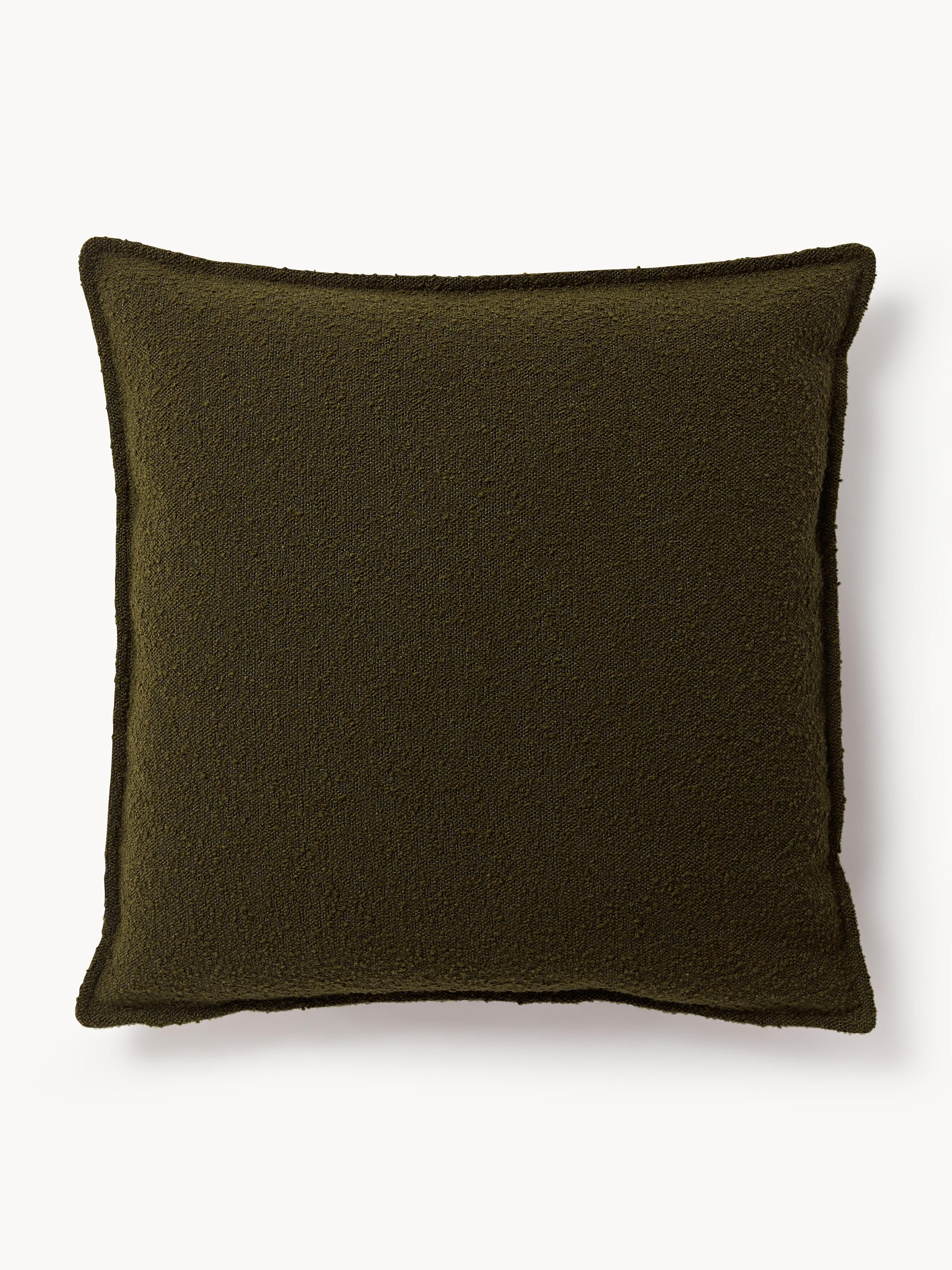 Großes Bouclé-Sofa-Kissen Lennon, 70 x 70 cm